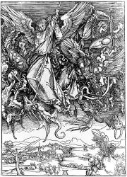 Albrecht Durer's 'St Michael Fighting the Dragon' in ''Appocalipsis cum Figuris''