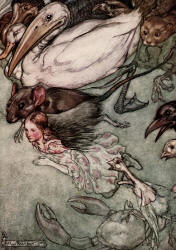 Arthur Rackham - 'The Pool of Tears' from ''Alice's Adventure in Wonderland'' (1907)