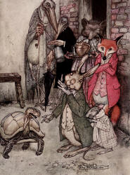 Arthur Rackham - 'The Hare and the Tortoise' from ''Aesop's Fables'' (1912)