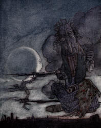 Arthur Rackham - 'The Moon and her Mother' from ''Aesop's Fables'' (1912)