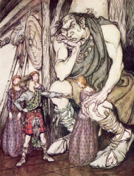 Arthur Rackham - '''If thou wilt give me this pretty littl one,'' says the king's son, ''I will take thee at thy word''' from ''The Allies' Fairy Book'' (1916)