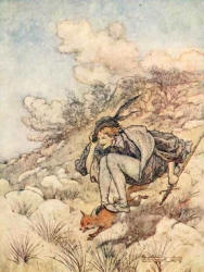 Arthur Rackham - colour illustration for 'The Golden Bird' from the 1909 Edition of ''The Fairy Tales of the Brothers Grimm''