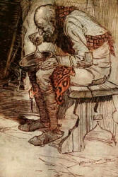 Arthur Rackham - colour illustration for 'Fred and Kay' from the 1909 Edition of ''The Fairy Tales of the Brothers Grimm''