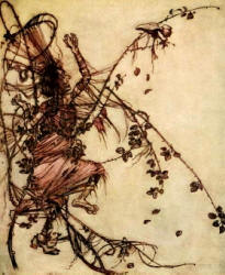Arthur Rackham - colour illustration for 'Sweetheart Roland' from the 1909 Edition of ''The Fairy Tales of the Brothers Grimm''