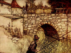 Arthur Rackham - colour illustration for 'Doctor Know-All' from the 1909 Edition of ''The Fairy Tales of the Brothers Grimm''
