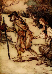 Arthur Rackham - colour illustration for 'King Thrushbeard' from the 1909 Edition of ''The Fairy Tales of the Brothers Grimm''