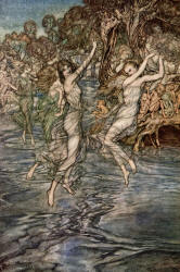 Arthur Rackham - 'But all the Nymphs that nightly dance, Upon thy streams with wily glance' from ''Comus'' (1921)