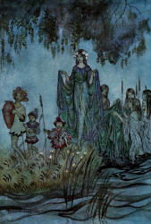 Arthur Rackham - 'Sabrina rises, attended by water-Nymphs' from ''Comus'' (1921)
