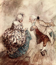 Arthur Rackham - 'Then Old Fezziwig stood out to dance with Mrs Fezziwig' from ''A Christmas Carol'' (1915), written by Charles Dickens