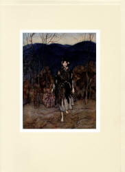 Greeting Card sample showing an Arthur Rackham illustration from ''English Fairy Tales'' (1918)