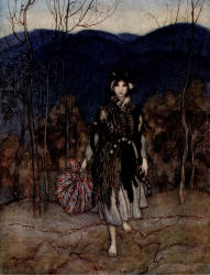 Arthur Rackham - 'She went along, and went along, and went along' from ''English Fairy Tales'' (1918)