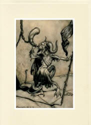 Greeting Card sample showing an Arthur Rackham illustration from ''The Ingoldsby Legends'' (1907)
