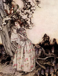 Arthur Rackham - 'The Fair Maid who the First of May' from ''Mother Goose: The Old Nursery Rhymes'' (1913)
