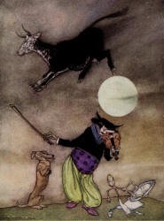 Arthur Rackham - 'Hey! diddle, diddle' from ''Mother Goose: The Old Nursery Rhymes'' (1913)
