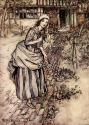 Arthur Rackham - 'Maidens call it love-in-idleness' from Shakespeare's ''A Midsummer-Night's Dream'' (1908)