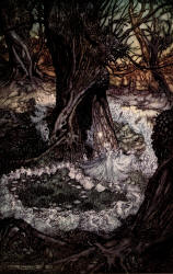 Arthur Rackham - 'Come, now a roundel' from Shakespeare's ''A Midsummer-Night's Dream'' (1908)