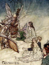 Arthur Rackham - 'And a fairy song' from Shakespeare's ''A Midsummer-Night's Dream'' (1908)