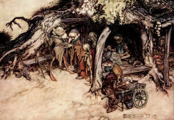 Arthur Rackham - 'To make my small elves coats' from Shakespeare's ''A Midsummer-Night's Dream'' (1908)