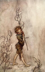 Arthur Rackham - 'Lord, what fools these mortals be!' from Shakespeare's ''A Midsummer-Night's Dream'' (1908)