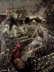 Arthur Rackham - '... ghosts, wandering here and there, Troop home to churchyards' from Shakespeare's ''A Midsummer-Night's Dream'' (1908)