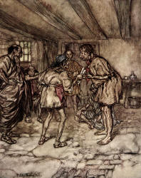 Arthur Rackham - 'Let me play the lion too' from Shakespeare's ''A Midsummer-Night's Dream'' (1908)