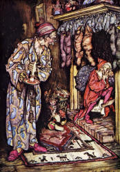Arthur Rackham - 'The stockings were hung by the chimney with care, In hope that St Nicholas soon would be there ...' from ''The Night Before Christmas'' (1931)