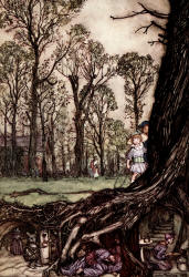 Arthur Rackham - 'Fairies are all more or less in hiding until dusk' from ''Peter Pan in Kensignton Gardens'' (1906)