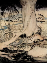 Arthur Rackham - 'The Questing Beast' from ''The Romance of King Arthur and His Knights of the Round Table'' (1917)