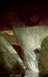 Arthur Rackham - 'Erda bids thee beware' from ''The Rhinegold & The Valkyrie'' (1910), written by Richard Wagner