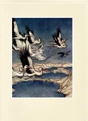 Greeting Card sample showing an Arthur Rackham illustration from ''Some British Ballads'' (1919)