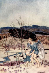 Arthur Rackham - 'Love, laughing, leads the little feet a little way' from ''The Springtide of Life'' (1918)