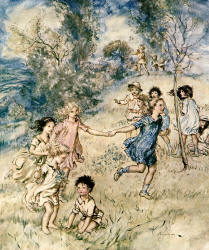 Arthur Rackham - 'The path of Spring' from ''The Springtide of Life'' (1918)