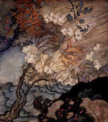 Arthur Rackham - '... and sometimes a voice' from ''The Tempest'' (1926)