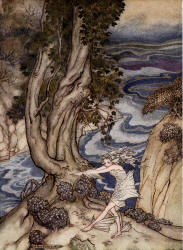 Arthur Rackham - 'Re-enter ARIEL like a water-nymph' from ''The Tempest'' (1926)