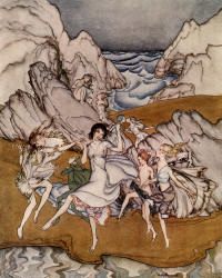Arthur Rackham - 'Come unto these yellow sands' from ''The Tempest'' (1926)