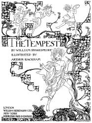 Title Page for ''The Tempest'' (1926), illustrated by Arthur Rackham