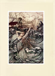 Greeting Card sample showing an Arthur Rackham illustration from ''Undine'' (1909)