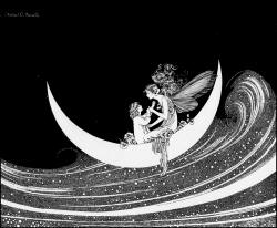 Ida Rentoul Outhwaite - 'Anne rides on the Heavenly River' from ''The Enchanted Forest'' (1921)