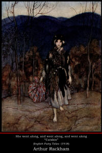 Fine Art Poster sample showing an Arthur Rackham illustration from ''English Fairy Tales'' (1918)