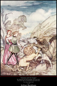 Fine Art Poster sample showing an Arthur Rackham illustration from ''The Allies' Fairy Book'' (1916)