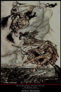 Fine Art Poster sample showing an Arthur Rackham illustration from ''The Ingoldsby Legends'' (1907)