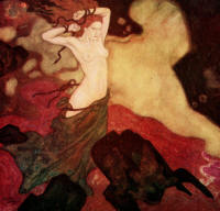 Edmund Dulac's illustrative personification of the nation of Belgium engulfed by World War I for ''King Albert's Book''