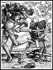 'The Knight' by Hans Holbein the Younger from ''The Dance of Death''