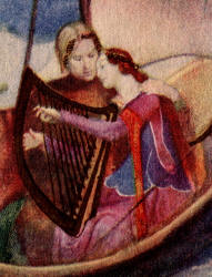 Detail from Evelyn Paul's 'Where the Stars sing together' from ''Clair de Lune and Other Troubadour Romances''