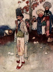 Edmund Dulac - 'Having transformed himself by disguise' from ''Stories from The Arabian Nights'' (1907)