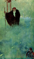 Edmund Dulac - 'There appeared before him an old man of venerable appearance' from ''Stories from The Arabian Nights'' (1907)