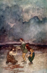 Edmund Dulac - 'Stephano - ''Come, near to that; kiss the book''' from ''The Tempest'' (1908)