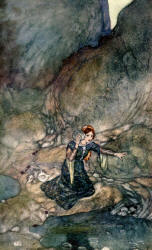 Edmund Dulac - 'Miranda - ''No woman's face remeber save mine own''' from ''The Tempest'' (1908)
