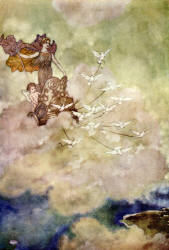 Edmund Dulac - 'Iris - ''I met her deity, Cutting the clouds towards Paphos''' from ''The Tempest'' (1908)