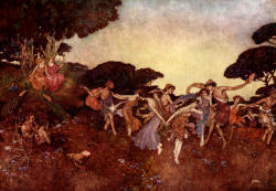 Edmund Dulac - 'Enter certain REapers, properly habited; they join witht he Nymphs in a graceful dance' from ''The Tempest'' (1908)